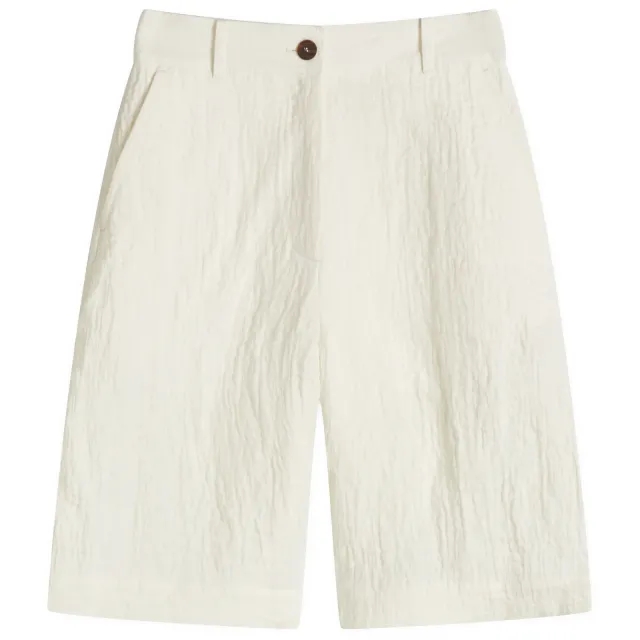 Studio Nicholson Women's Wide Leg Shorts Parchment