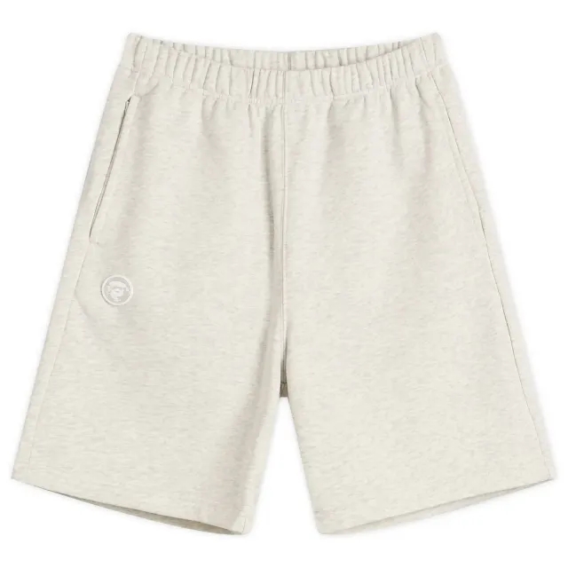 A Bathing Ape AAPE Now Solid Sweat Shorts Heather White