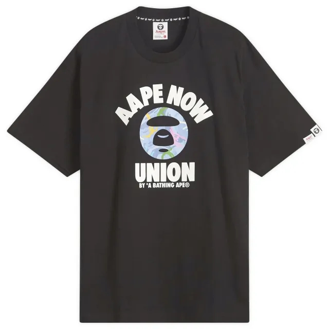 A Bathing Ape AAPE Union College T-Shirt Black