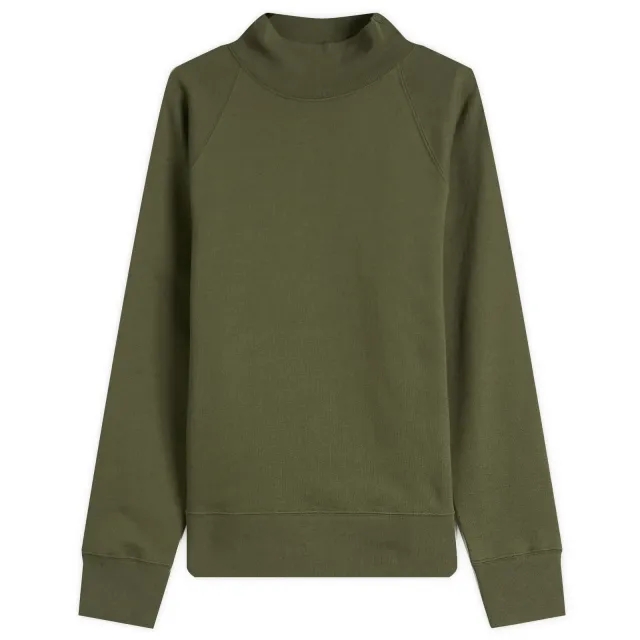 MHL by Margaret Howell Men's Zip Neck Sweatshirt Uniform Green