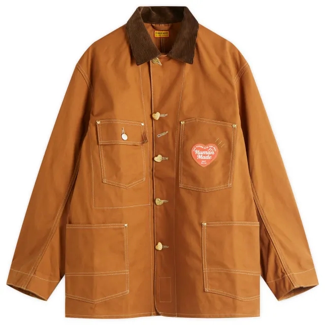 Human Made Men's Duck Coverall Jacket Brown