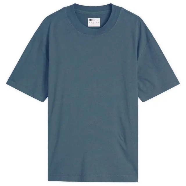 MHL by Margaret Howell Men's Simple T-Shirt Mineral Blue