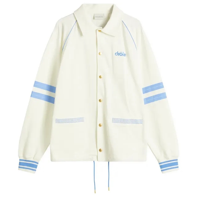 Drôle de Monsieur Men's Light Weight Pique Jacket Off White