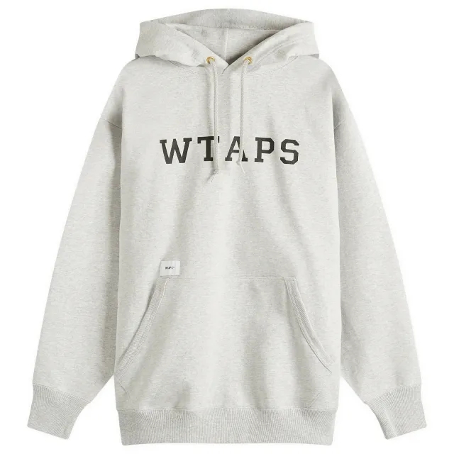 WTAPS Men's Academy Logo Hoodie Ash Gray
