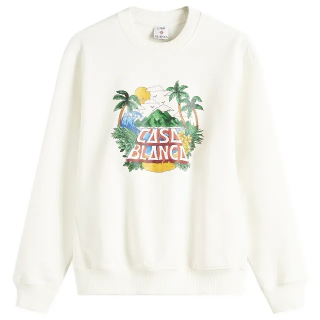 Casablanca Women's Casa Beach Wave Printed Sweatshirt
