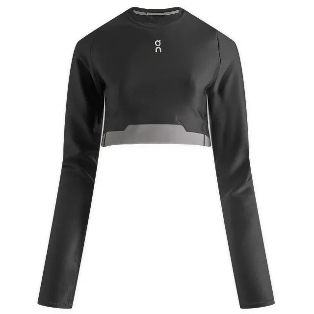 ON Women's Train LON Women'sg Sleeve Crop Top Black