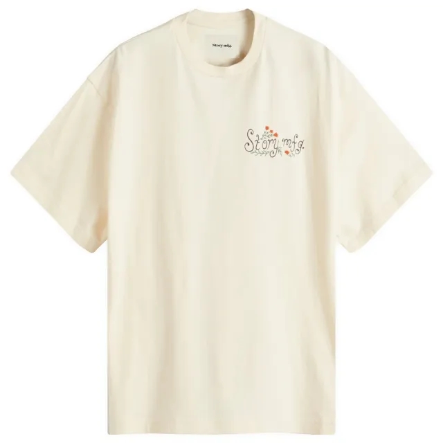 Story mfg. Men's Grateful T-Shirt Ecru Lesson