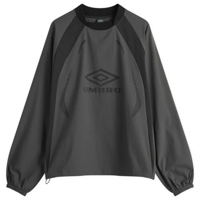 Umbro by Slam Jam Men's Lasered Nylon Crew Neck Grey Black