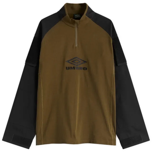 Umbro by Slam Jam Men's Tactical Half Zip Sweat Black