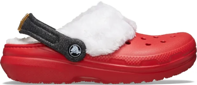HO Soccer Crocs | Kids | Classic Lined Santa | Clogs | Varsity Red / Multi | J3