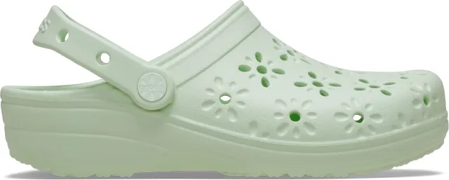 Crocs | Unisex | Classic Floral Cut-Out | Clogs | Jade Tint | W9/M8