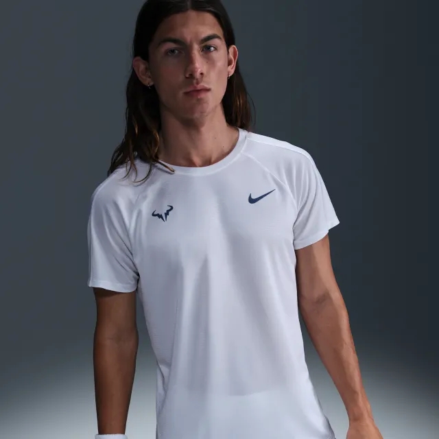 Rafa Challenger Men's Nike Dri-FIT Short-Sleeve Tennis Top - White - Recycled Polyester