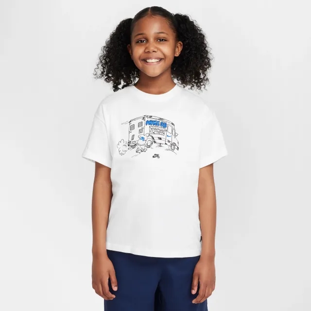 Nike SB Older Kids' Skate T-Shirt - White