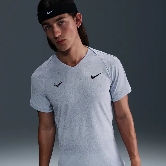 Nike Rafa Men's Dri-FIT ADV Short-Sleeve Tennis Top - Grey - Recycled Polyester