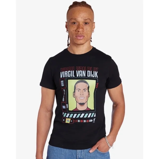 Liverpool FC LFC Adults Virgil Tee Black