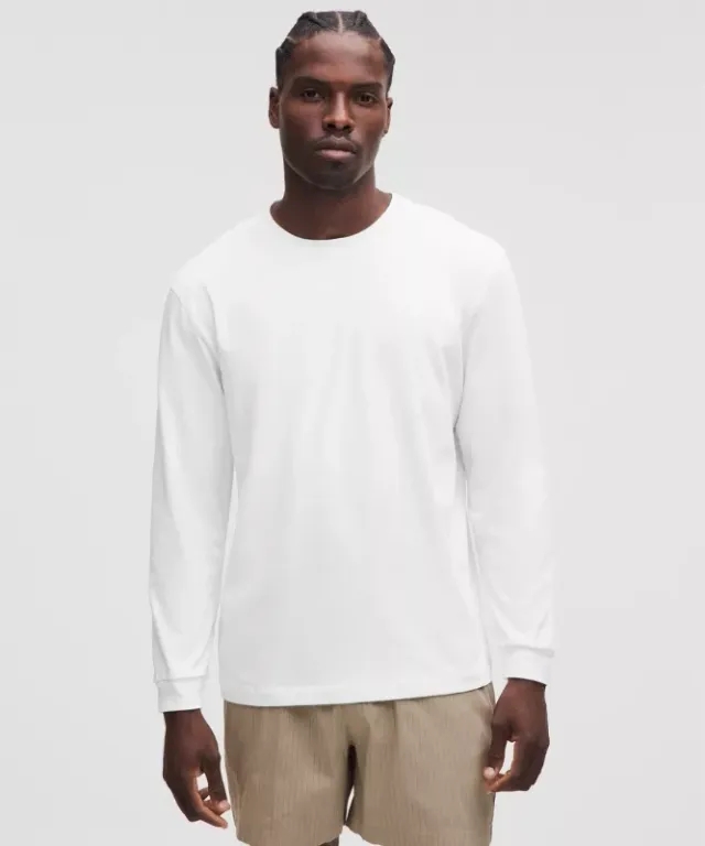 lululemon IE lululemon – Men's Heavyweight Jersey Long-Sleeve Shirt – Color White – Size L