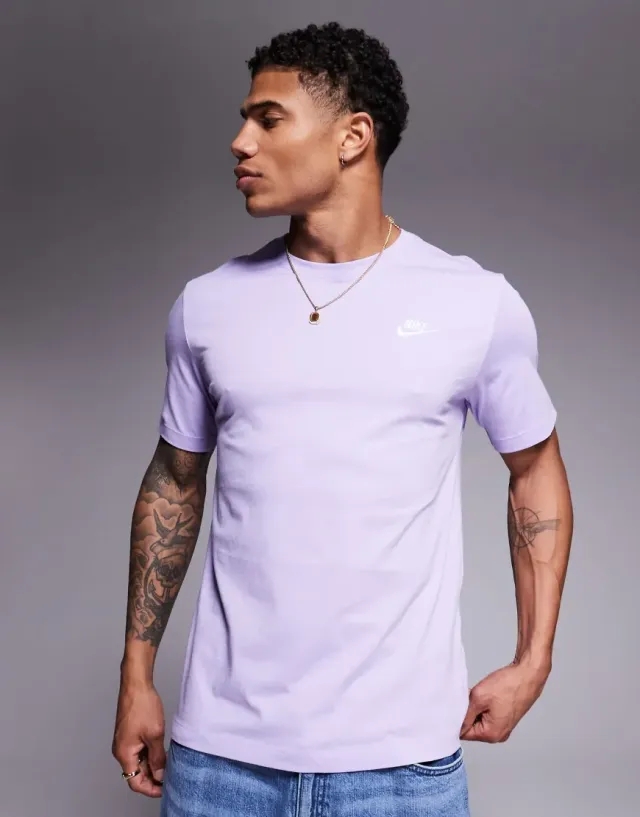 Men's Nike Club T-Shirt in Purple
