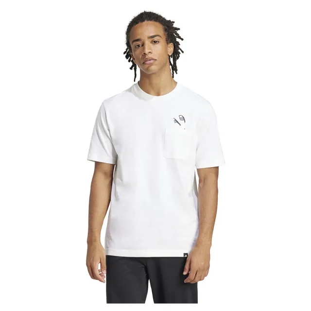 Adidas Lounge Slides Graphic Pocket Short Sleeve T-shirt