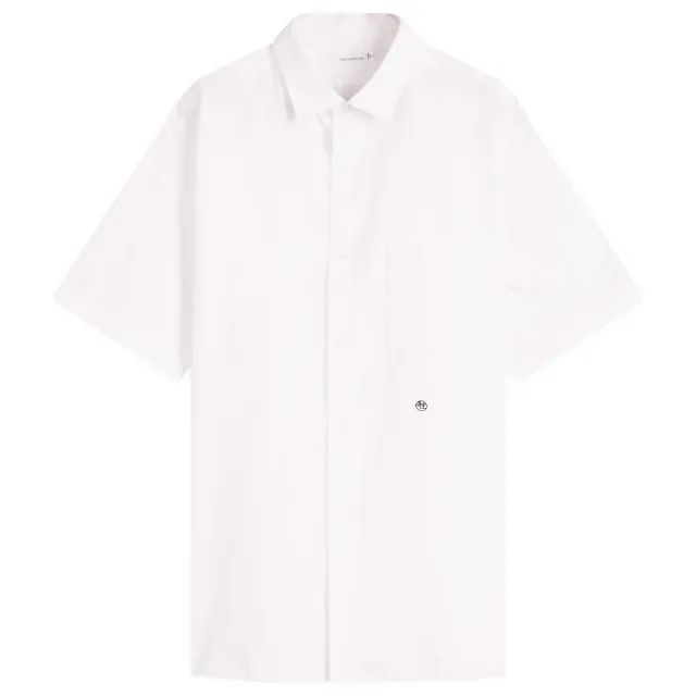 Nanamica Men's Regular Collar Wind Short Sleeve Shirt Off White