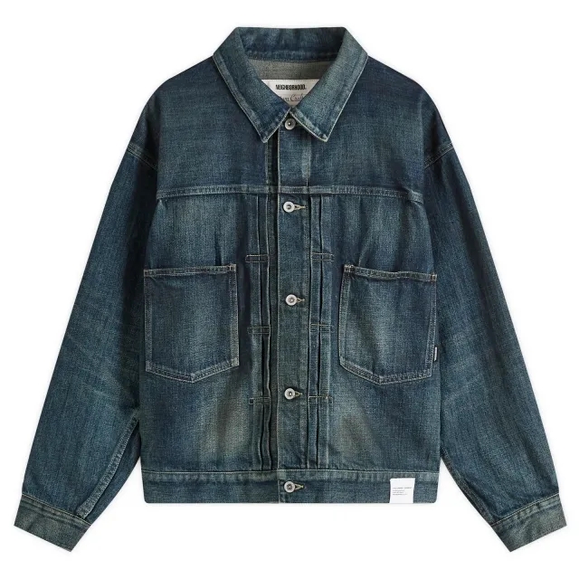 Neighborhood Men's Washed Denim Type-2 Jacket Indigo