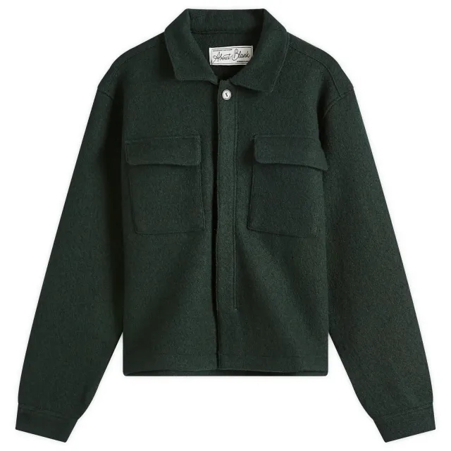 about:blank Men's Wool Overshirt - Presented By END. Epsom Green