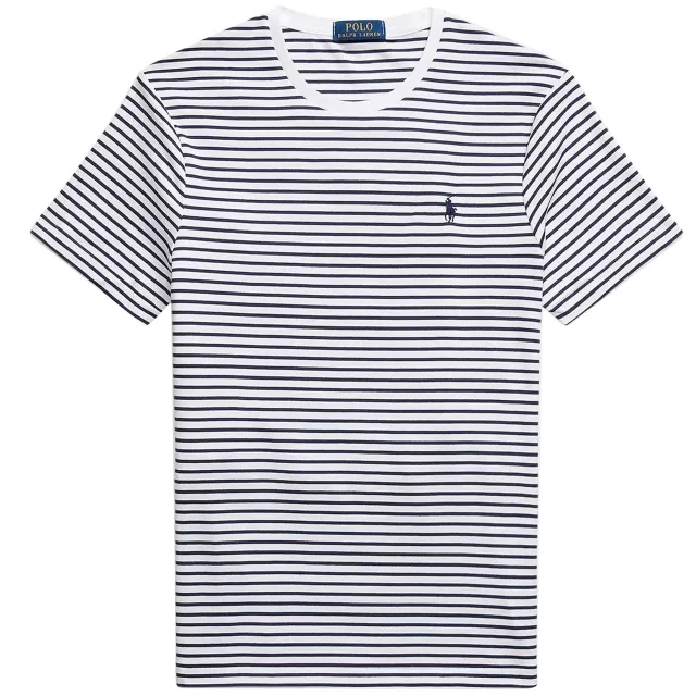 Polo Ralph Lauren Custom Slim Striped Soft Cotton T-Shirt - White Stripe