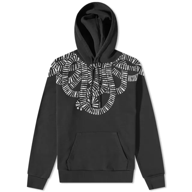 Marcelo Burlon Men's Snake Wings Regular Hoody Black