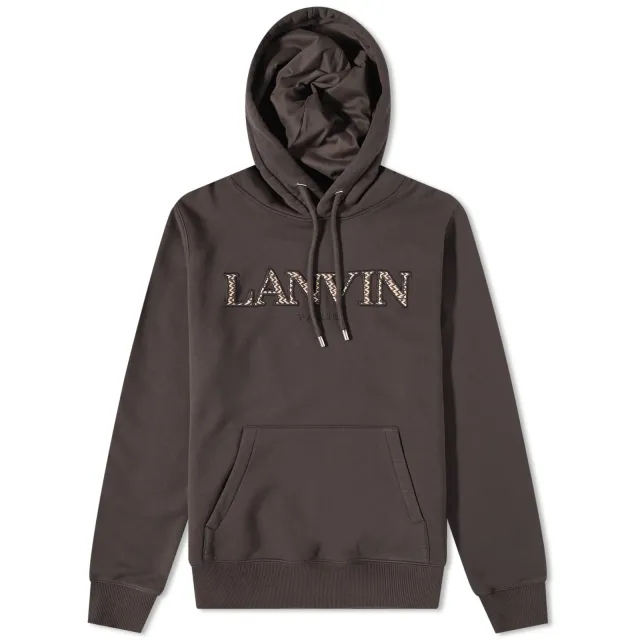 Lanvin Men's Curb Popover Hoodie Ebony