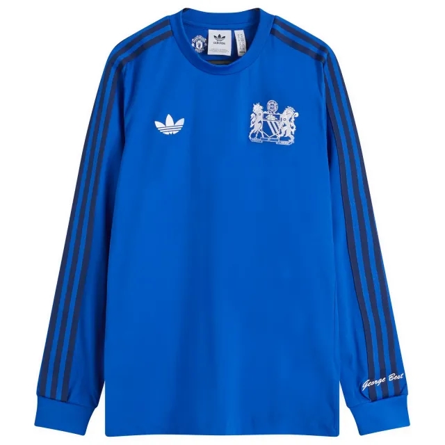 Adidas Men's Manchester United FC Long Sleeve Jersey Top Bold Blue