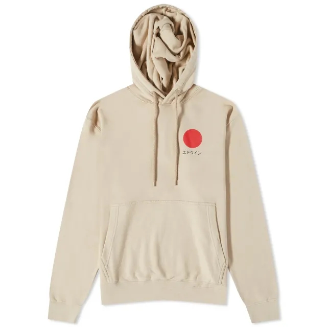 Edwin Men's Japanese Sun Hoodie White Pepper