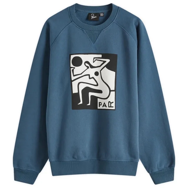 By Parra Men's Ball Sports Crew Neck Sweatshirt Dark Blue