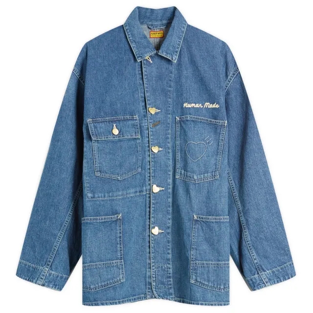 Human Made Men's Denim Future Coverall Jacket Indigo