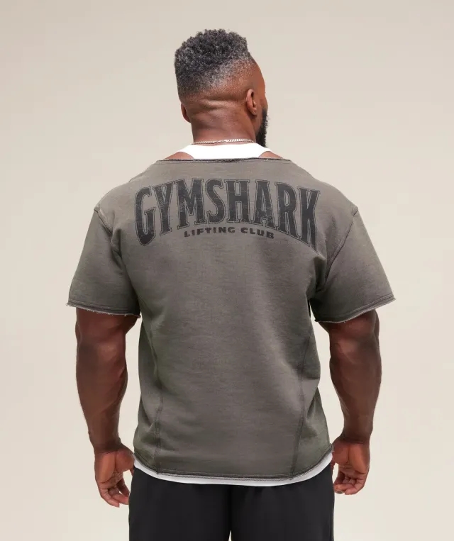 Gymshark Heritage Washed Rag Top - Onyx Grey