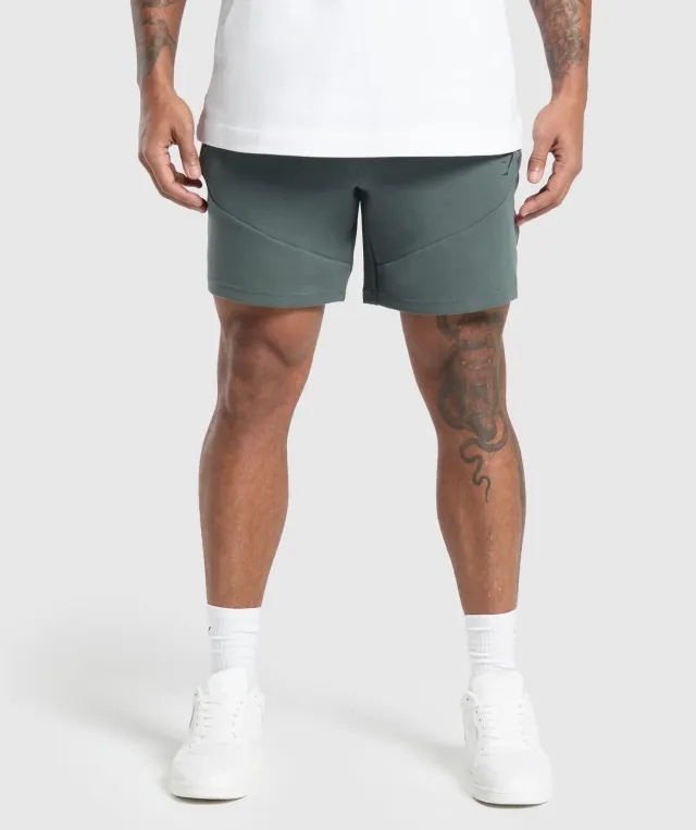 Gymshark Interlock Tech 6 Shorts - Slate Teal