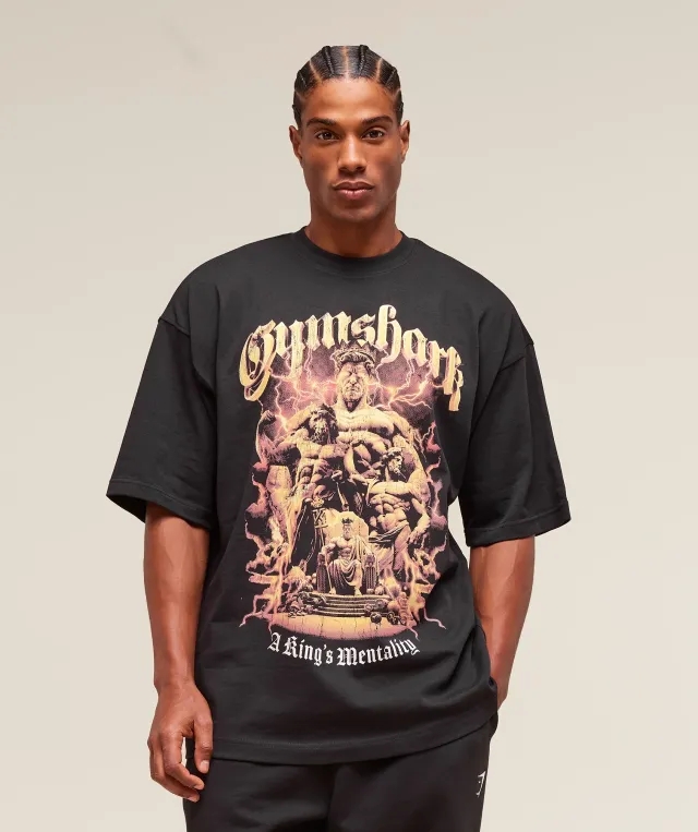 Gymshark GS x Kingsgym Graphic Tee - Black