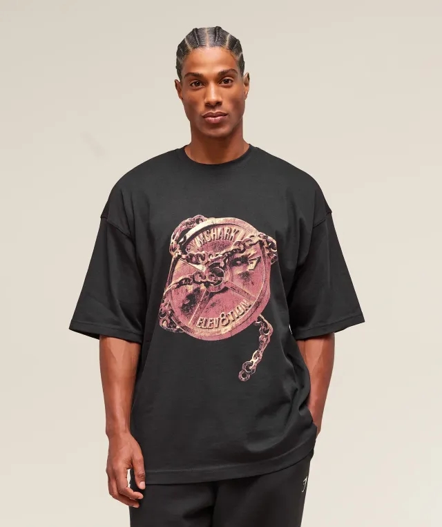 Gymshark x Elev8tion Graphic Tee - Black