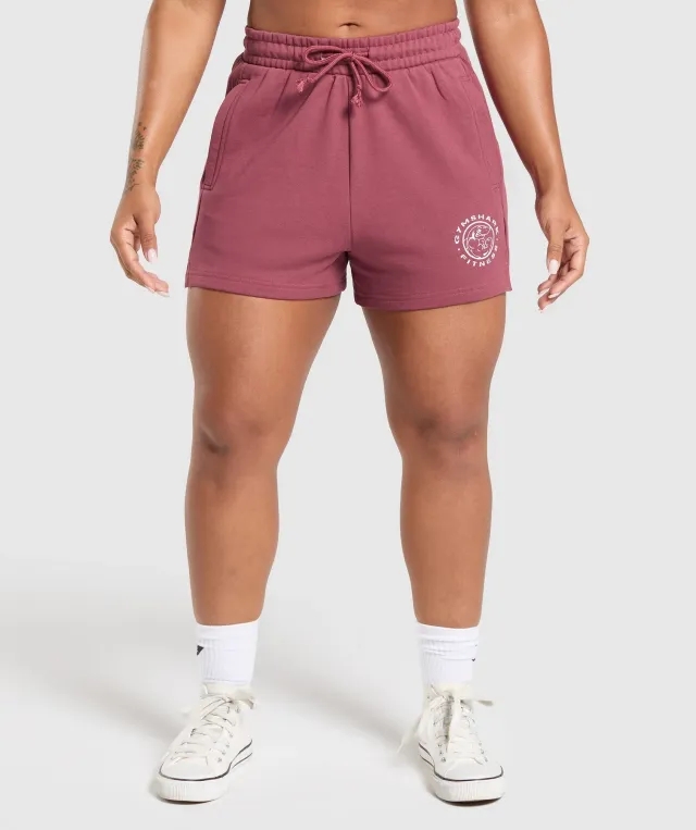 Gymshark Legacy Cotton Shorts - Washed Berry Pink