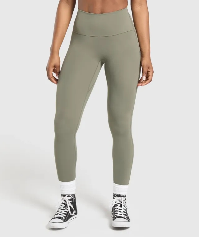 Gymshark Legacy Logo Leggings - Base Green