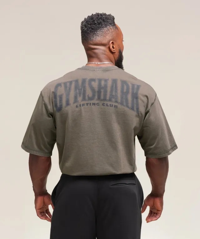 Gymshark Heritage Washed T-Shirt - Strength Green
