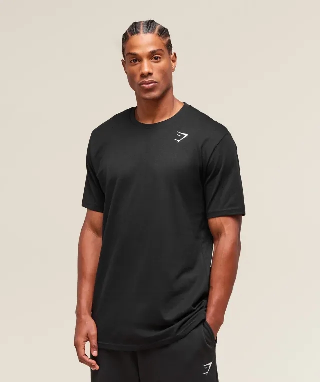 Gymshark Crest T-Shirt (Tall) - Black