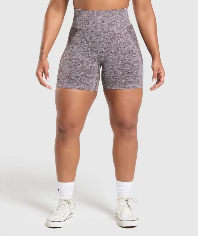 Gymshark Flex Shorts - Plum Brown/White Marl