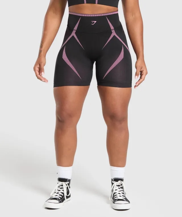 Gymshark Apex Lift Seamless Shorts - Darkest Purple/Sour Pink