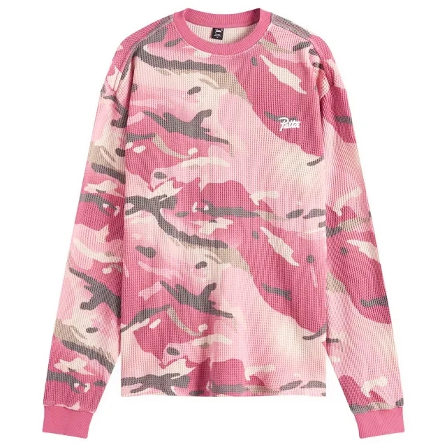 Patta Men's Cactus Flower Camo Waffle Long Sleeve T-Shirt Multi