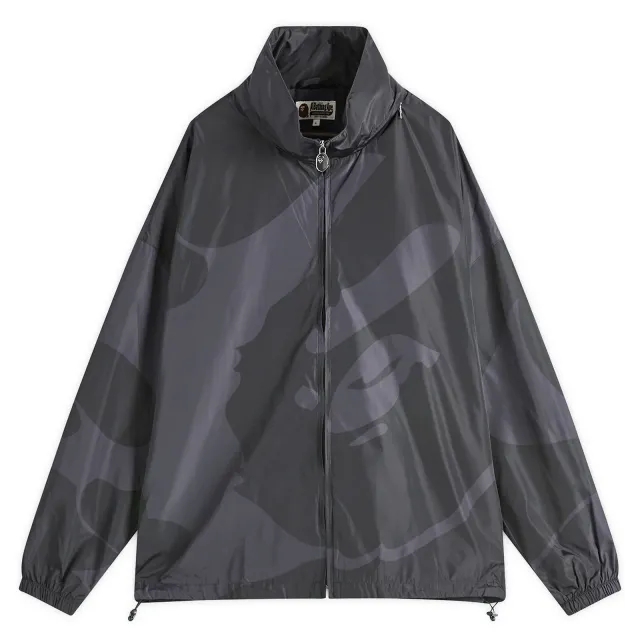 A Bathing Ape Men's Abc Camo Nylon Hooded Jacket Black