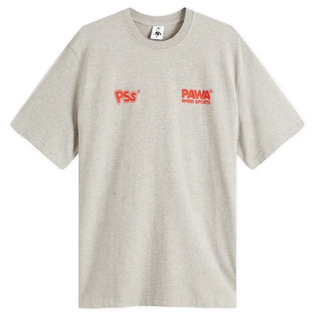 Pawa Speed Sports Men's Burnout T-Shirt Grey Marl