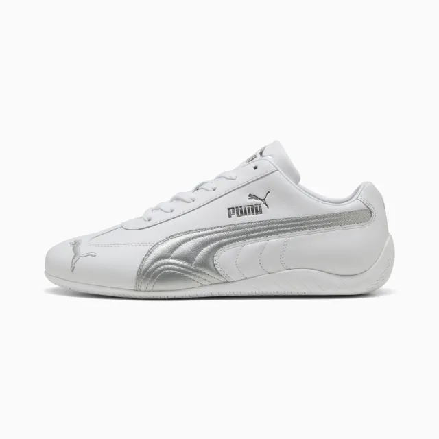 PUMA SpeedCat Leather Sneakers Unisex, White/Silver
