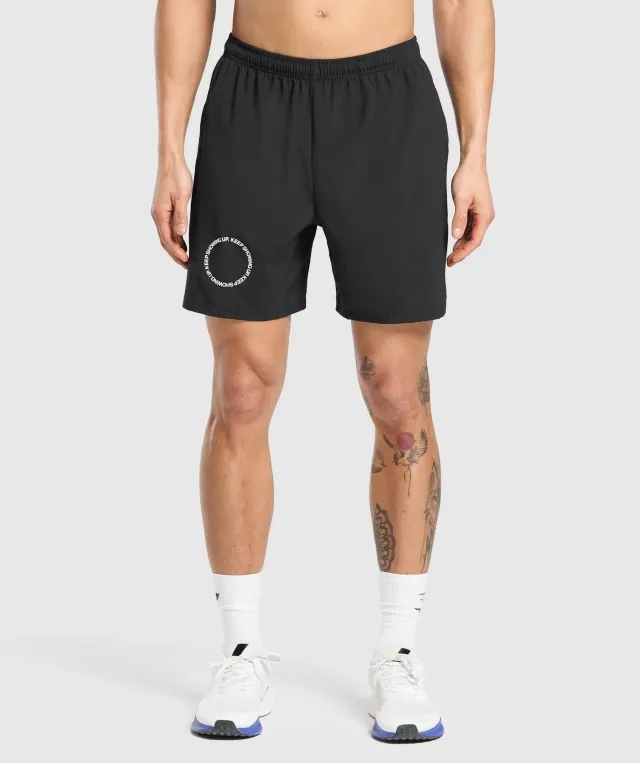 Gymshark Keep Showing Up 7 Shorts - Black