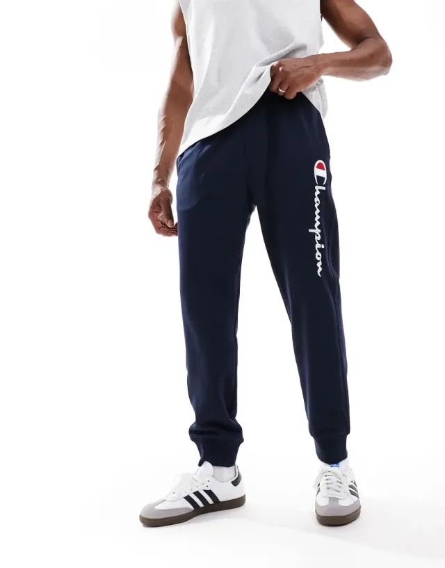 Champion Authentic Rib Cuff Pants In Navy