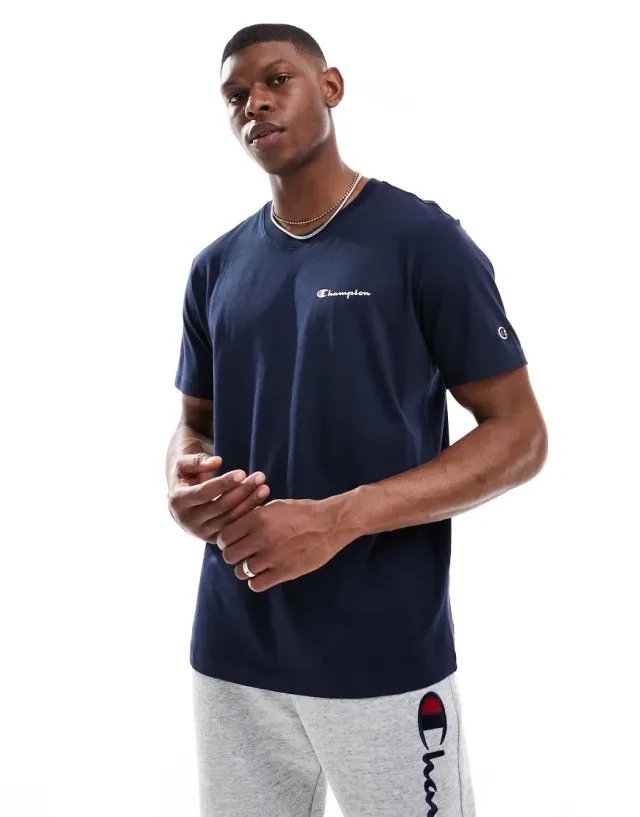 Champion Icons Short Sleeve Tee In Navy