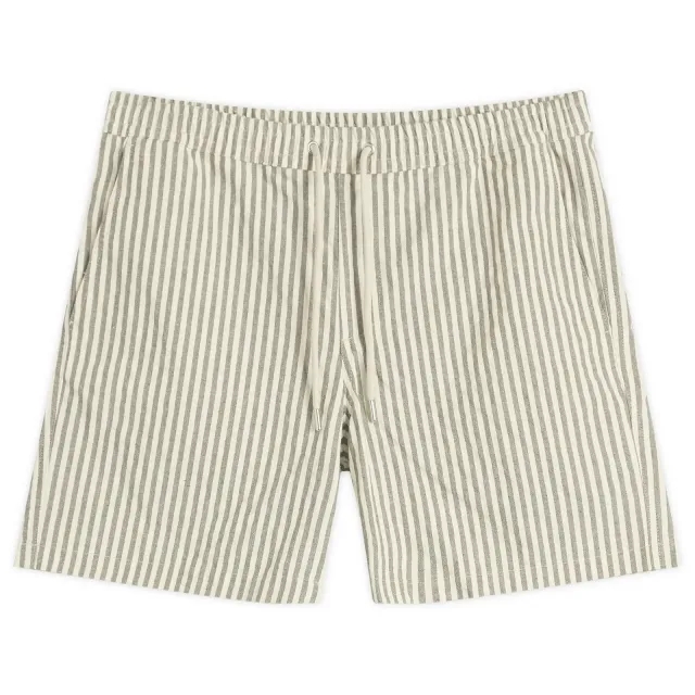 NN07 Men's Gregor Stripe Shorts Green Stripe